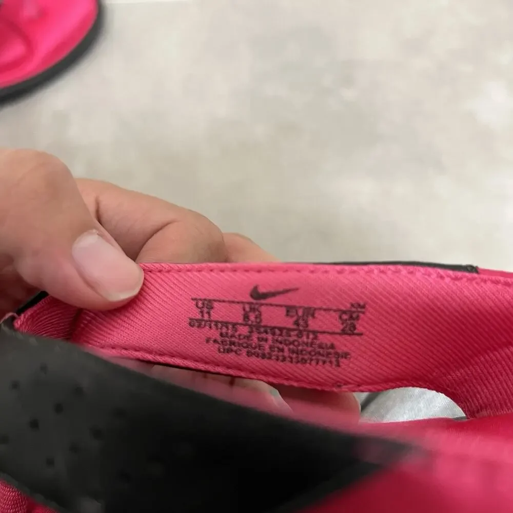 Nike Comfort Footbed Womens 11 Pink Black Sandal Thong Foam Flip Flop Shoes